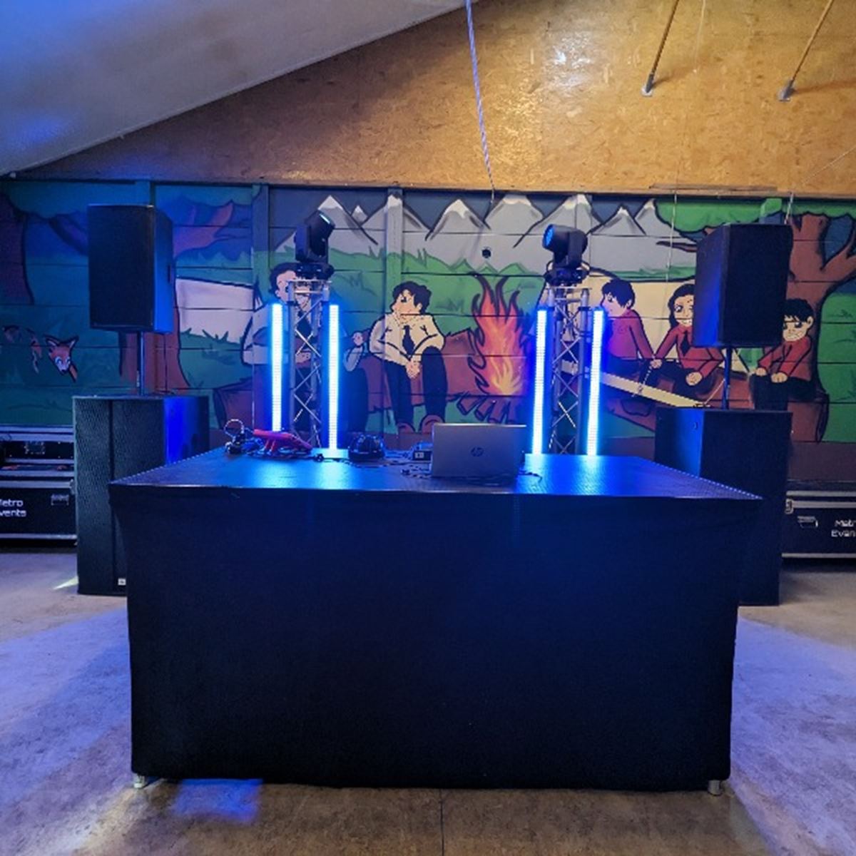 Metro Events Afrok 600x100 cm met klittenband rand