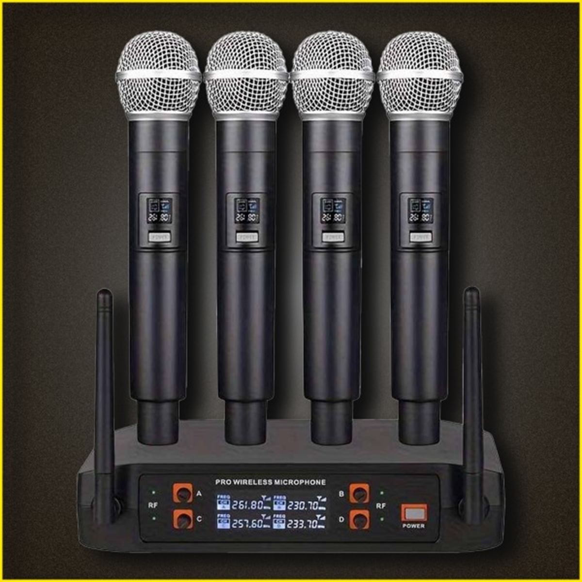 Metro Events Draadloze karaoke microfoons, set van 4