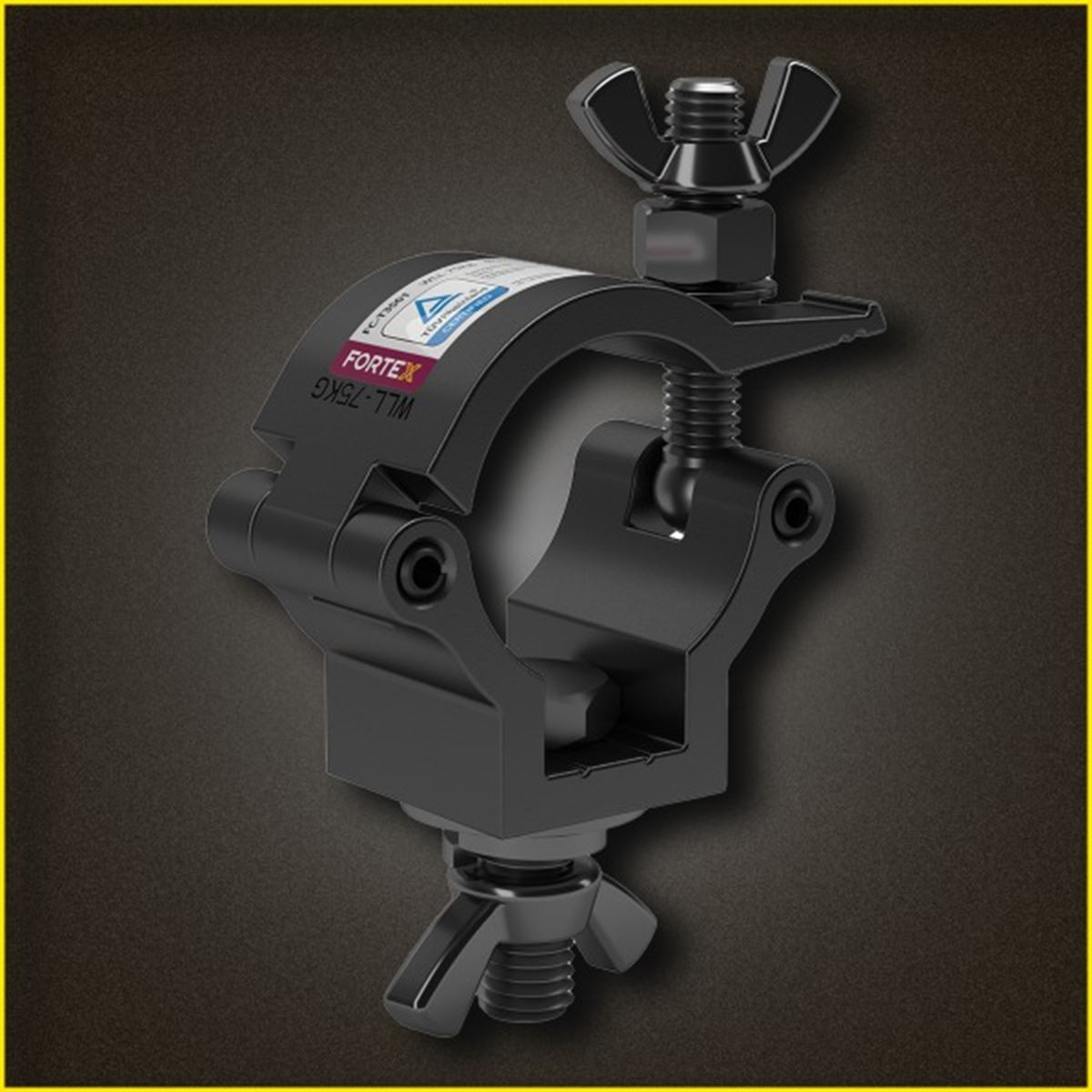 Metro Events FORTEX Half Coupler truss klem WLL 75kg buis Ø32-35mm zwart